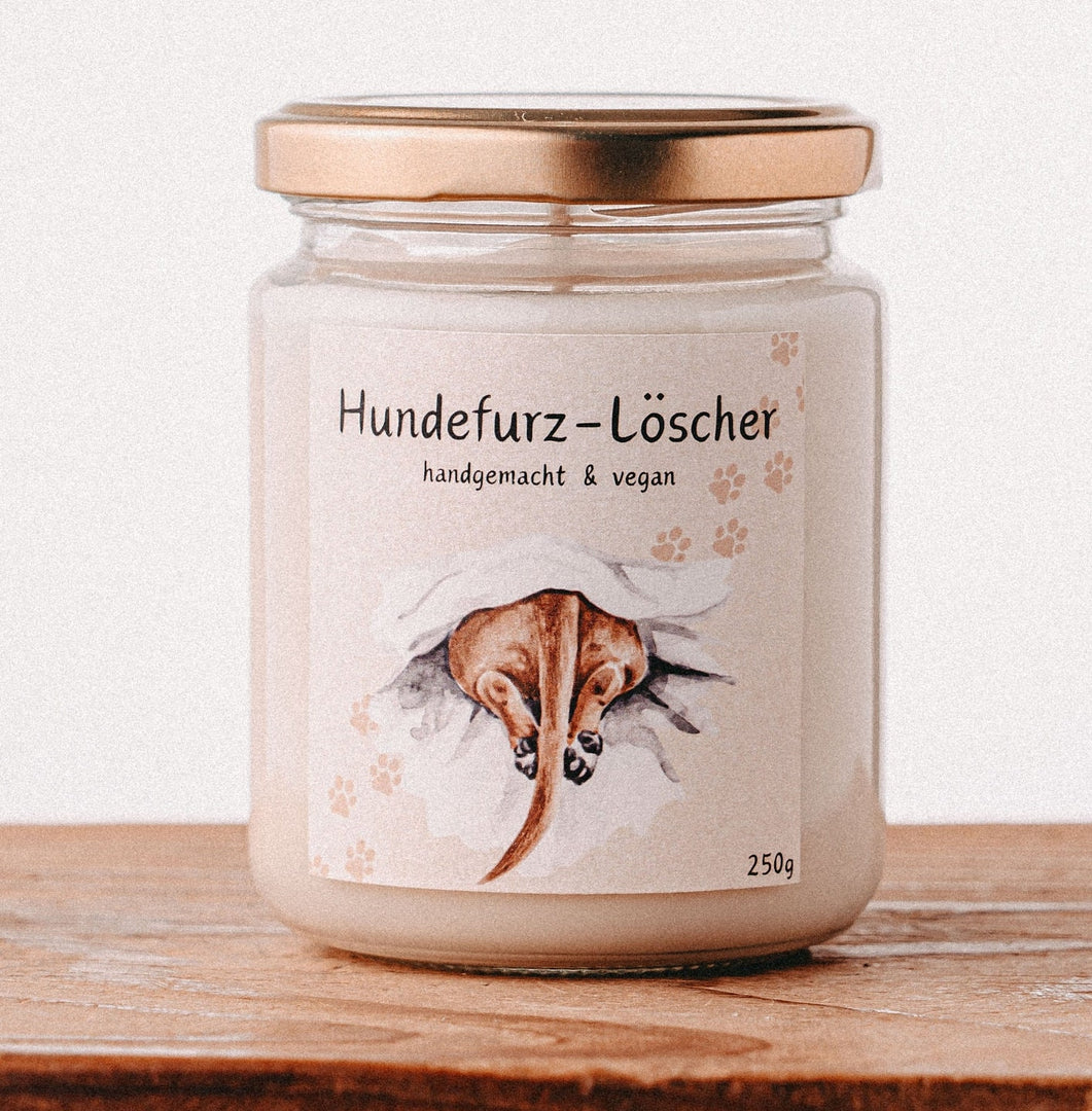 Duftkerze Hundefurz-Löscher | Kerze Lustige Geschenkidee für Hundebesitzer | Handarbeit & 100% Rapswachs